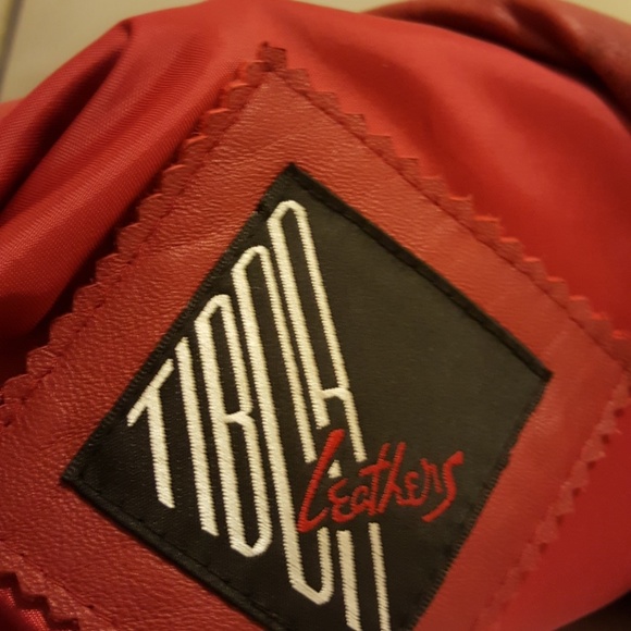 Red leather blazer by Tiboa Leathers. sz s - Picture 8 of 8